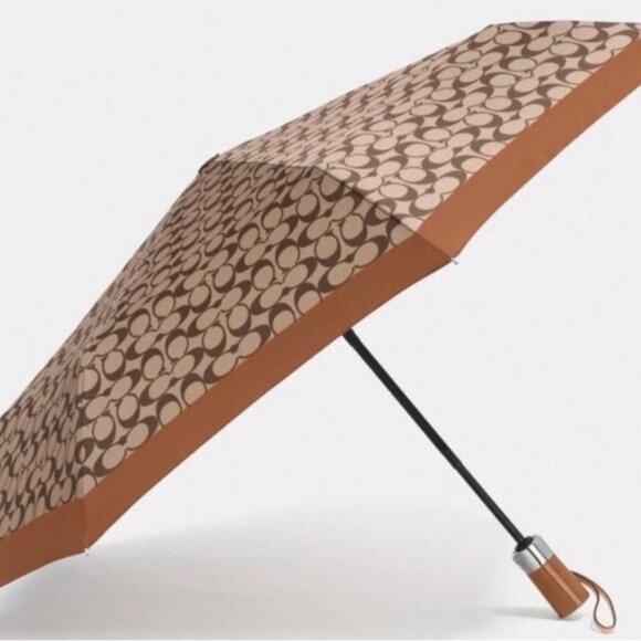 NWT  Coach Uv Protection Signature Mini Umbrella - Picture 1 of 6